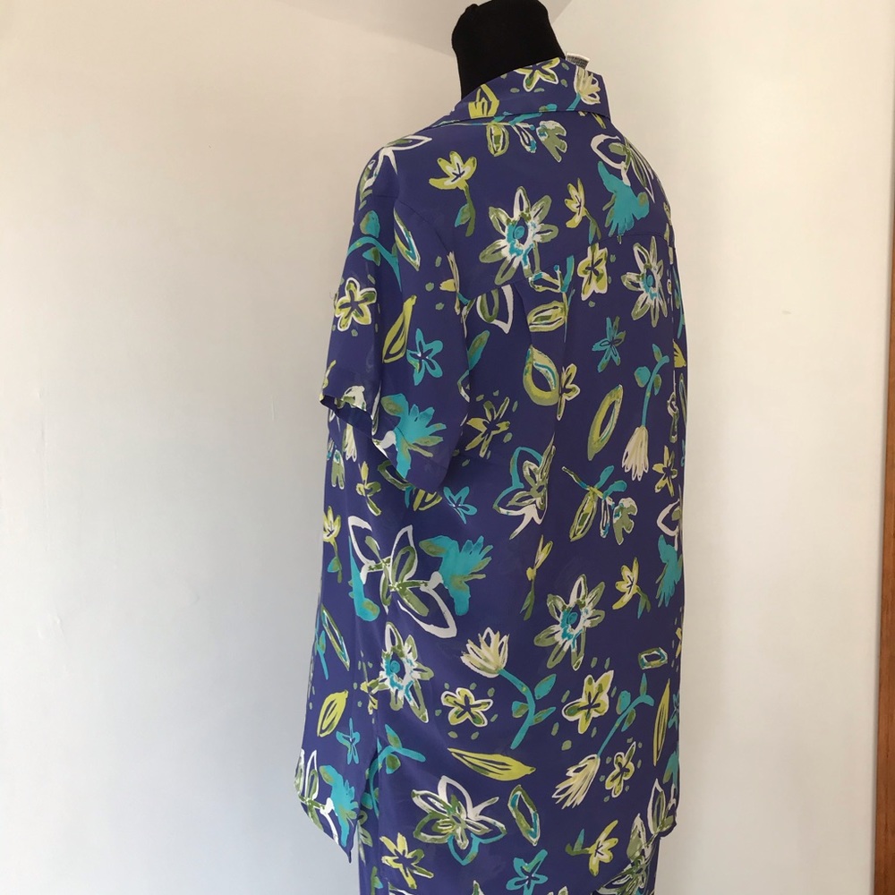Sigrid Olson Sport Blue Floral 2 Piece Set Size M - Picture 5 of 10